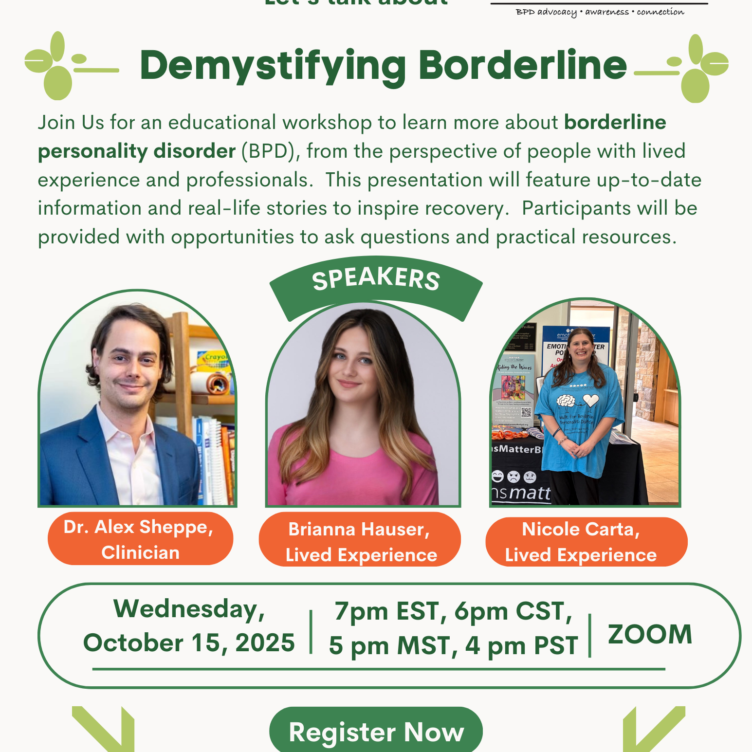 Educational Workshop: Demystifying Borderline Personality Disorder